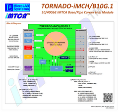 Блок-схема iMTCA-модуля TORNADO-iMCH/B10G.1